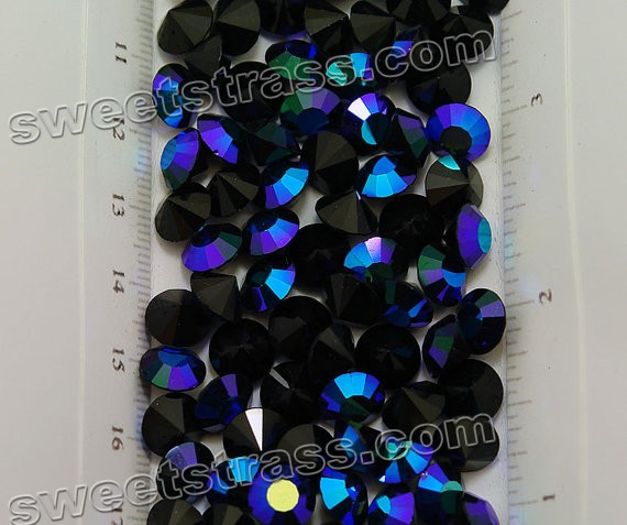 Swarovski Chaton Crystals Wholesale Jet AB SS41