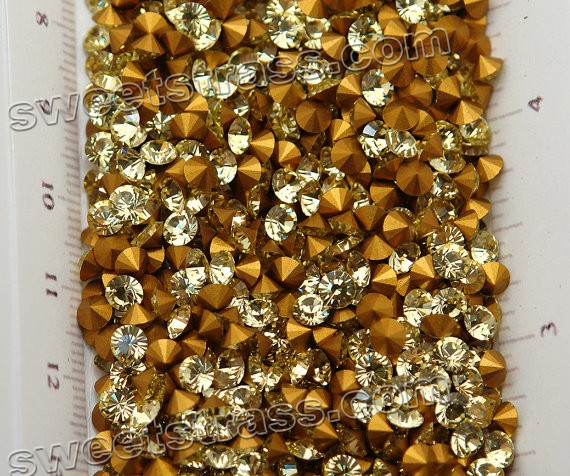 Chaton Swarovski Loose Crystals Jonquil SS28