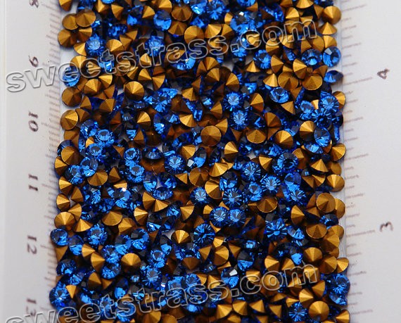 Cristales De Swarovski Wholesale Rhinestones Blue Sapphire SS26