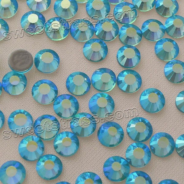 Aquamarine AB Crystal Rhinestones Hotfix Machine Cut SS30