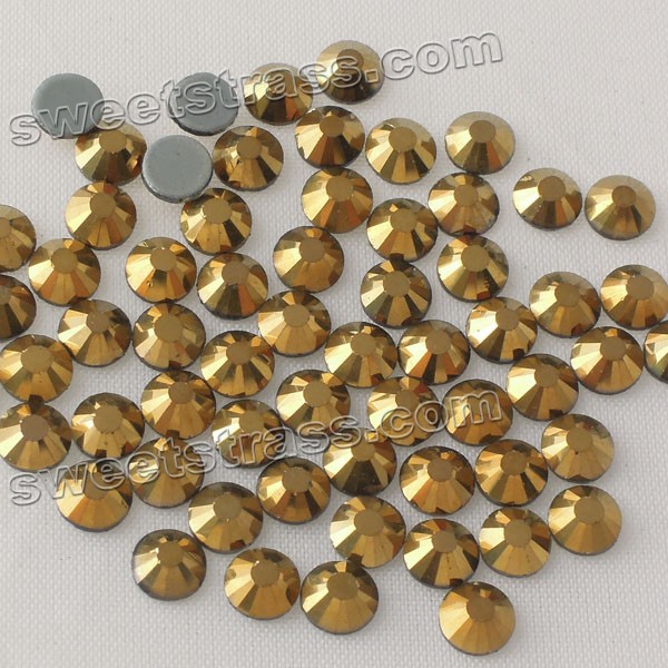 Rhinestones Hotfix MC Flat Back Crystal Glod Hematite SS34