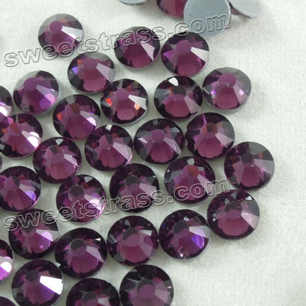 Iron On Rhinestones Wholesale DMC Hotfix Rhinestone Amethyst SS30