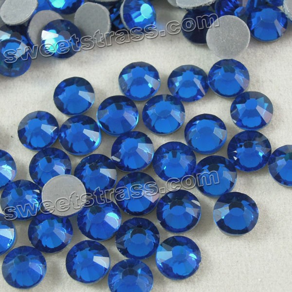 Iron On Crystals DMC Flat Back Rhinestones Sapphire SS30