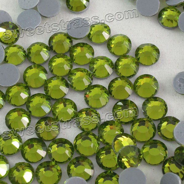 Iron On Crystal Transfers DMC Flatback Rhinestones Olivine SS20