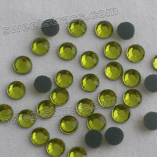 Olivine Lead Free Rhinestones, Crystals Flat Backs