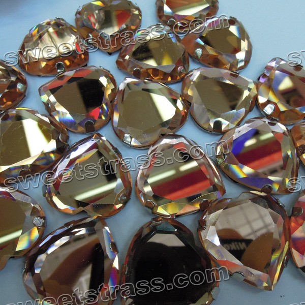 Wholesale Glass Rhinestones Sew On Settings Heart