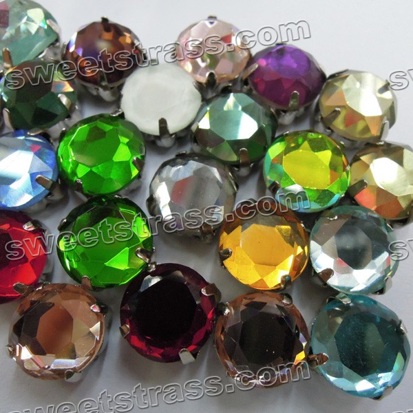 Glass Sew On Stones Rhinestone Montees Beads