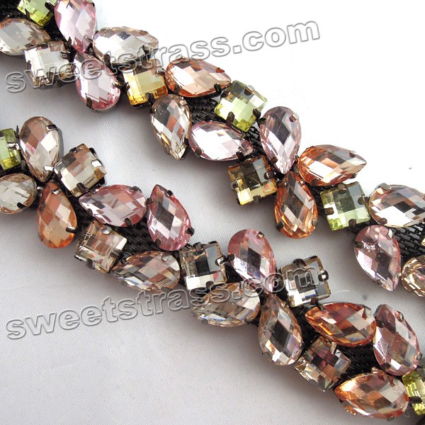 Fancy Stone Strass Cup Chain Jewelry