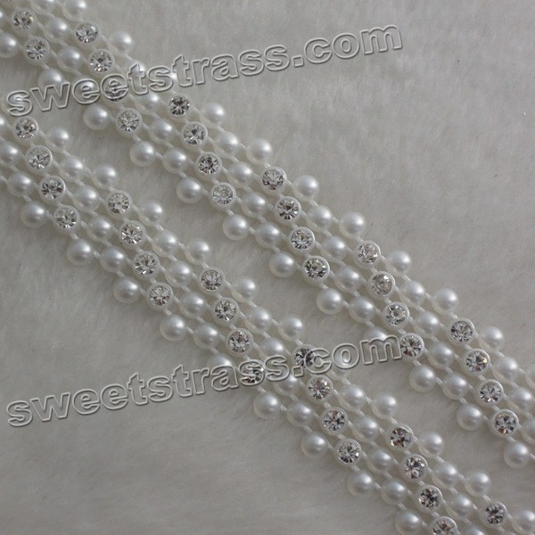 Plastic Set Rhinestone Banding Trimming