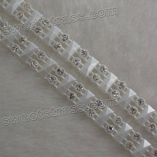 Plastic Crystal Rhinestone Banding Trim