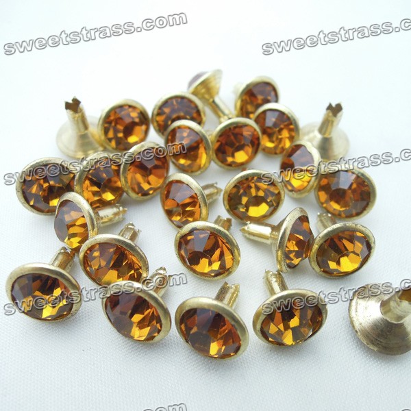 Glass Stone Rivets, Decorate Handbags - Smoked Topaz