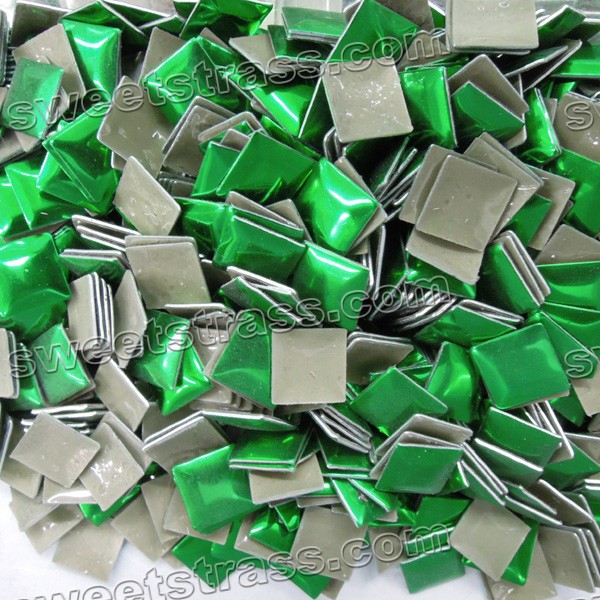 Wholesale Convex Shape Nailhead Transfer - Green Square