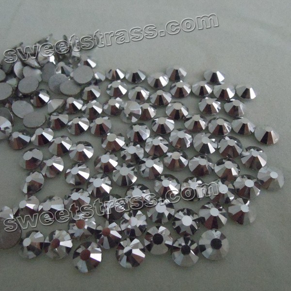 Non Hotfix Flatback Crystals Silver Hematite