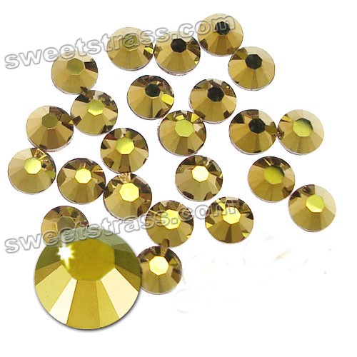 Hotfix Swarovski Flat Back Crystals 2038 Dorado SS6 2MM