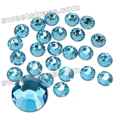 Swarovski Crystals Flatback Hotfix 2038 Aquamarine SS10 3MM