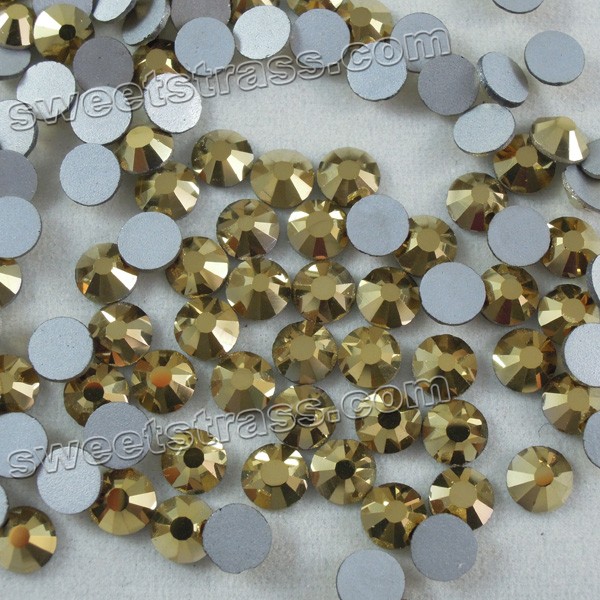 Wholesale Non Hotfix Flatback Rhinestone Golden Aurum