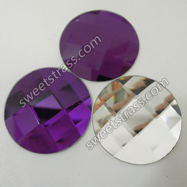 Faceted Round Shaped Purple Flatback Crystal Rhinestones Wholesale