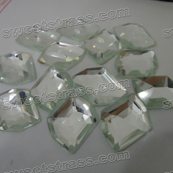Faceted Fancy Shaped Clear Flatback Glass Stones Wholesale