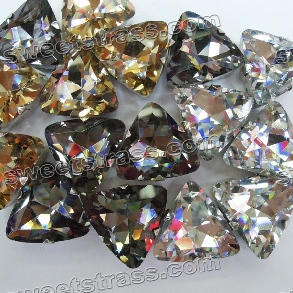 Wholesale Sew On Triangle Crystals Rhinestones With Prong