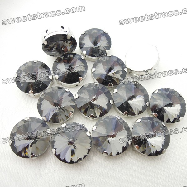 Wholesale Sew On Glass Rivoli Crystal Jewels In Setting