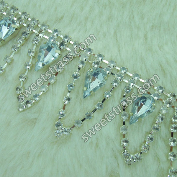 Wholesale Rhinestone Crystals Chain Trim Jewelry