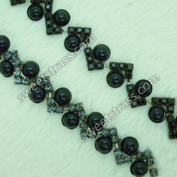 Shoes Accessory Pear Crystal Rhinestone Chain Trim Wholesale