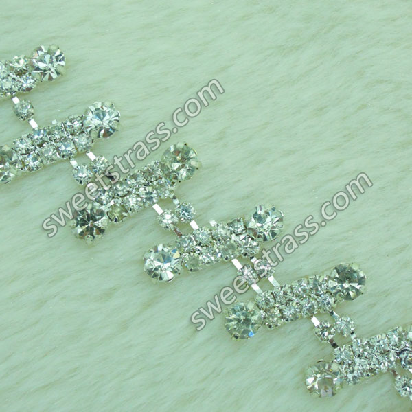 Wholesale Silver Crystal Rhinestone Cup Chain Trim Jewelry