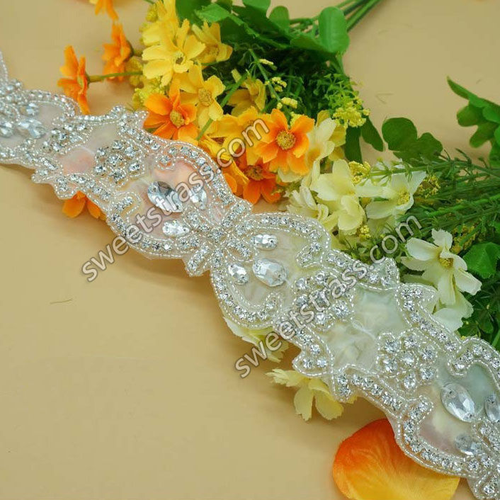 Wholesale Bridal Appliques Crystal Rhinestone Trim By The Yard