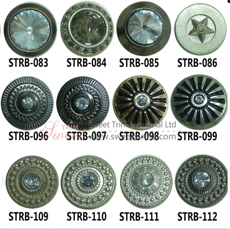 Wholesale Zinc Alloy Jeans Buttons With Rhinestone