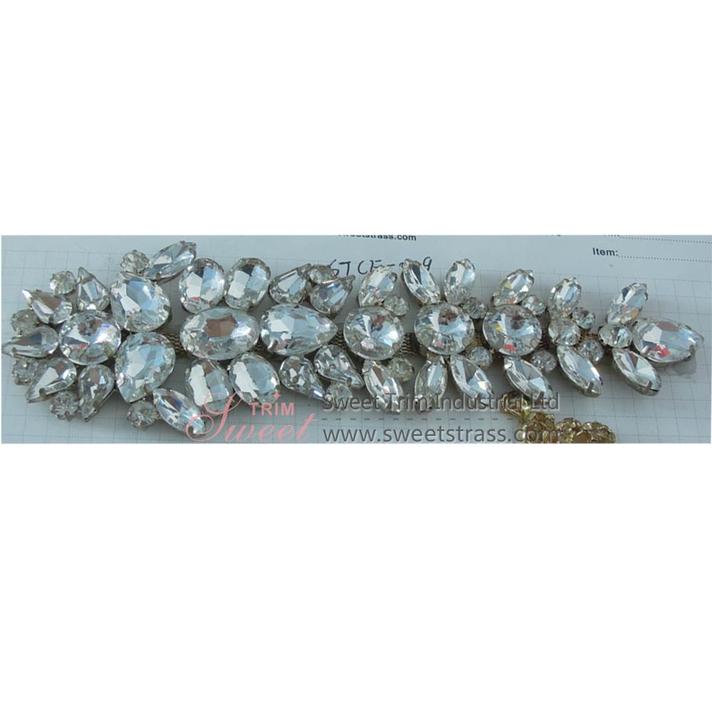 Wholesale Crystal Rhinestone Appliqués For Wedding Dress