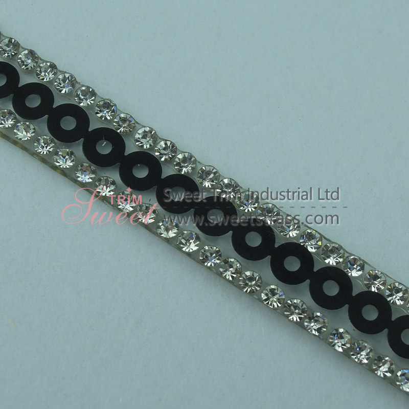 Wholesale Shoes Accessory Strass Rhinestone Banding Trim With Glue