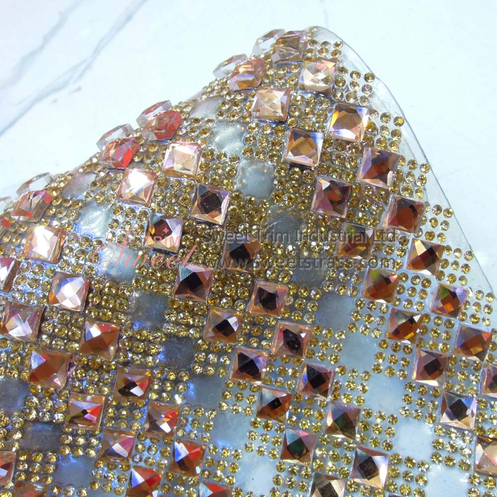 Wholesale Sticky Glass Stone Rhinestone Crystal Sheet With Glue