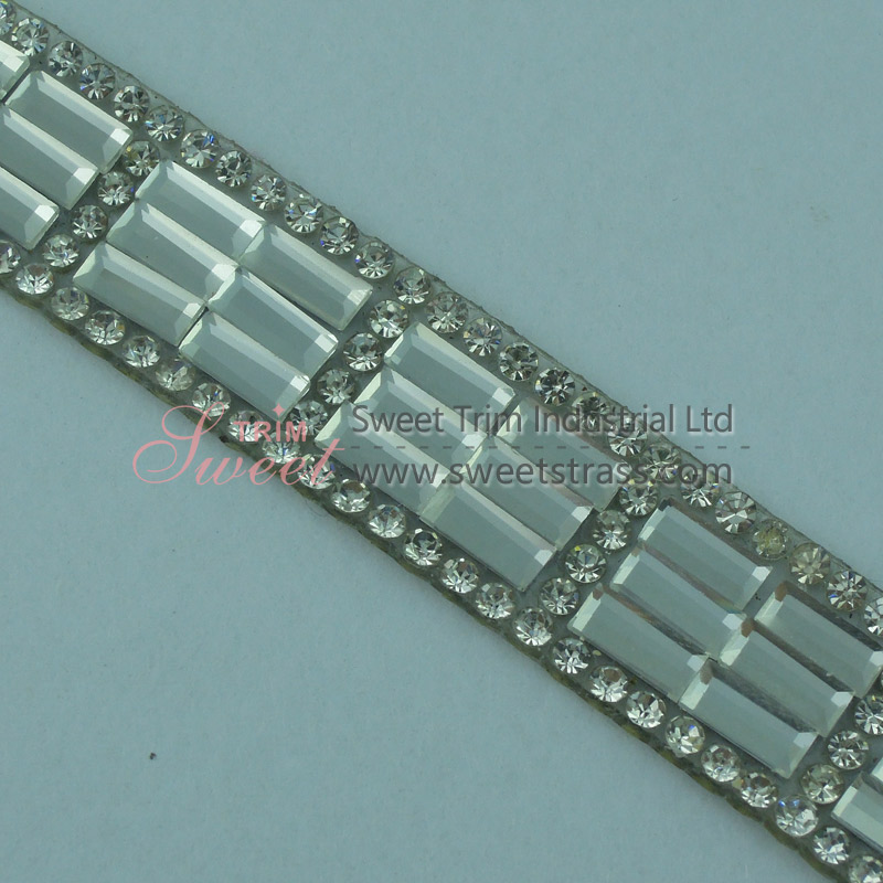 Rhinestone Sheet Strip- Silver