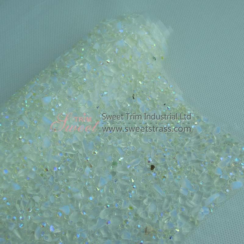 Wholesale 24*40cm Hotfix Gemstone And Bead Sheet Trim