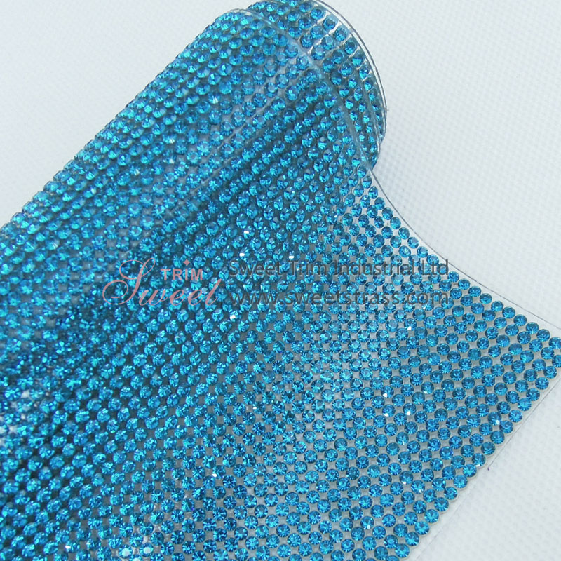 SS6 108*180 Iron On Rhinestone Crystal Sheet Mesh