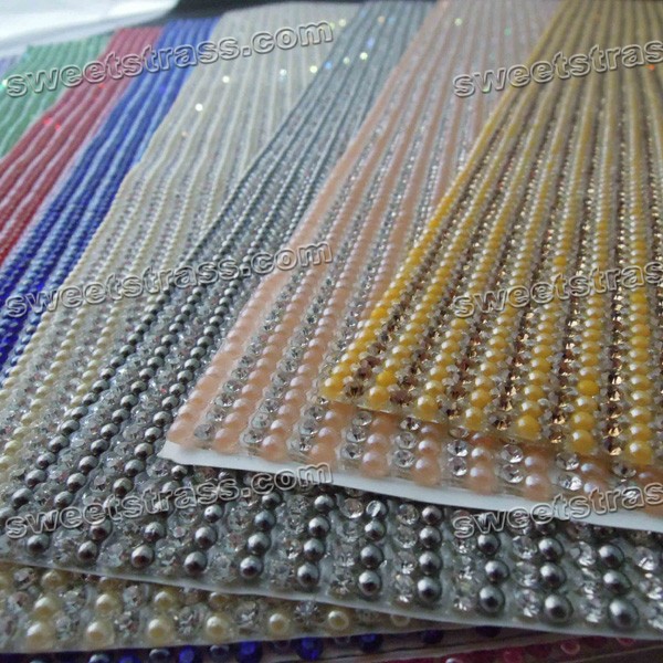 Adhesive Hot Fix Rhinestone And Bead Sheet Wholesale