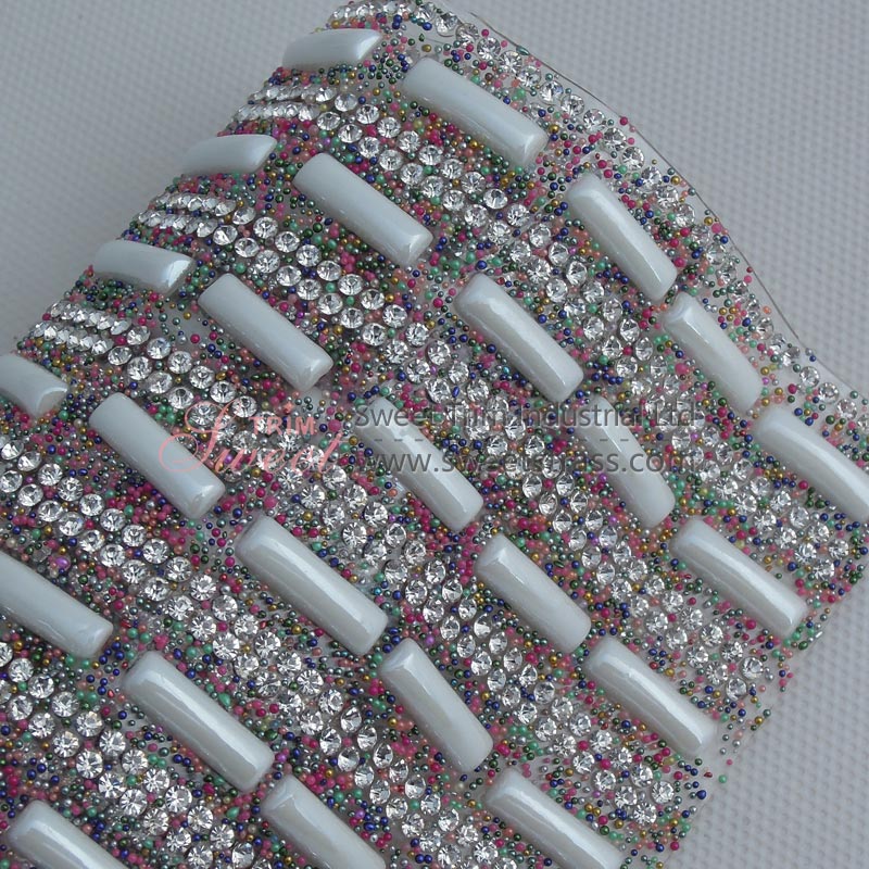 Ceramics And Strass Rhinestone Hot Fix Mesh