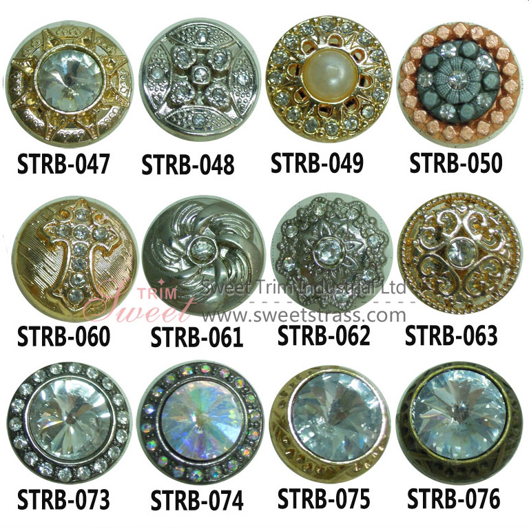 Shank Jeans Rhineston+Zinc Alloy Move Buttons