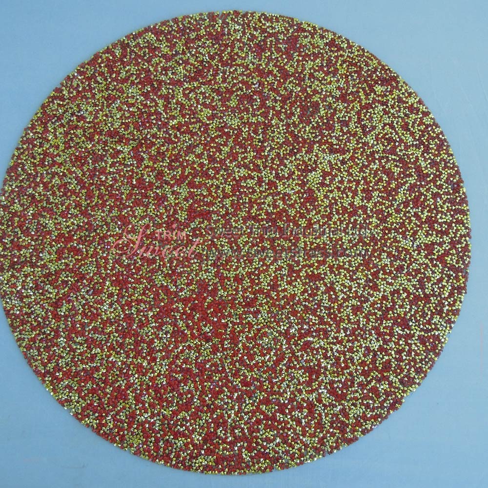 Round Red Self Adhesive Epoxy Rhinestone Chaton Sheet