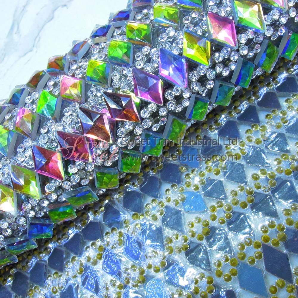 Wholesale Hotfix Glass Stone Rhinestone Crystal Mesh Roll