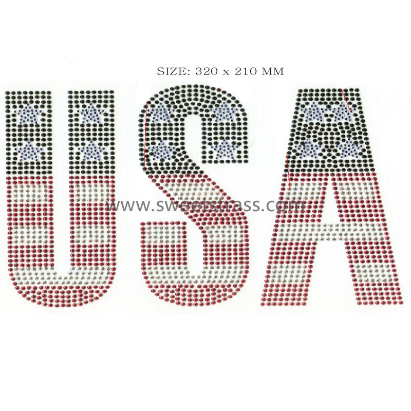 USA letter motif transfer for clothes