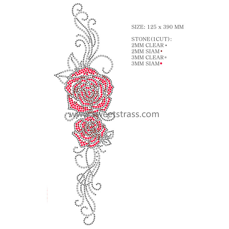 wholesale rose flower motif T-shirt designs