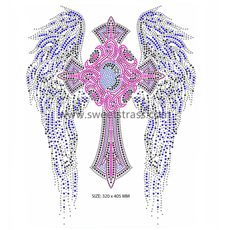 Direct offer wing template MC rhinestone sticker