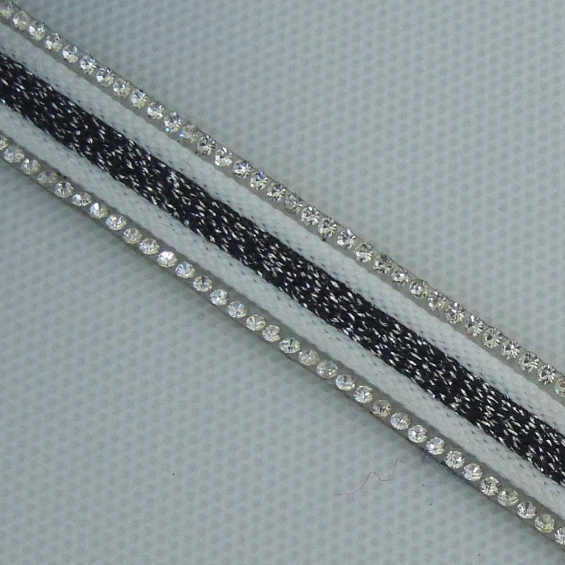 Hot melt 1.4cm adhesive film rhinestone and fabric tape