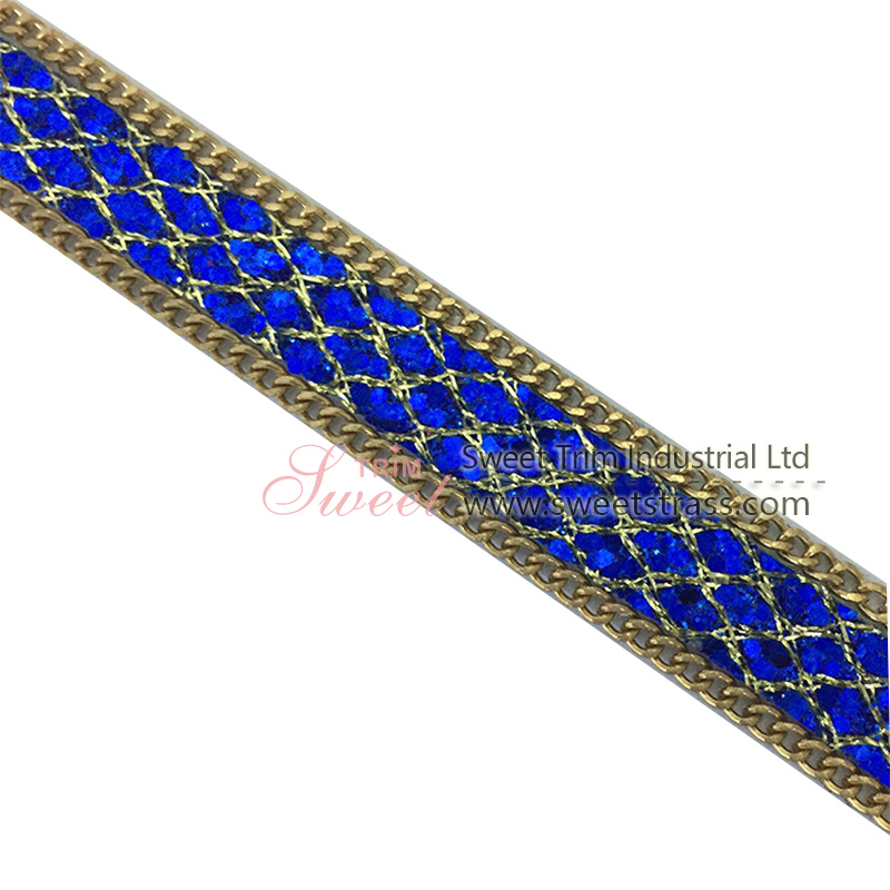 wholesale rhinestone hot fix chain adhesive strass trim for shoe bag