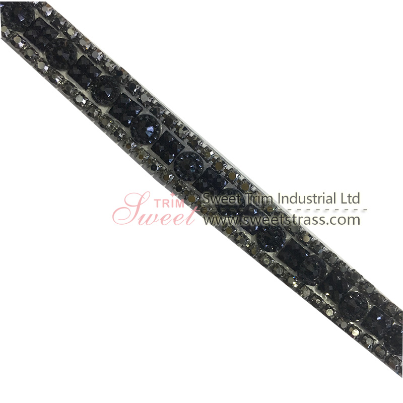 1.2cm width black iron on ribbon for shoes