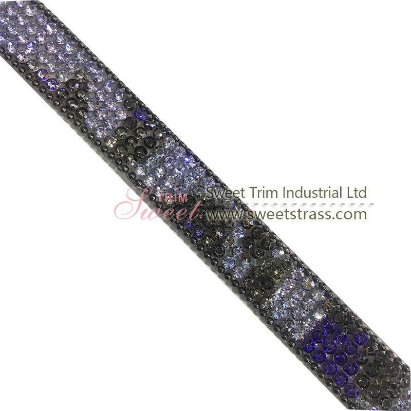 2019 hot fix rhinestone mesh transfer ribbon by roll