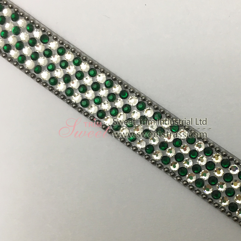 Hot melt glue chain  glass rhinestone appliques hot fix rhinestone sheet for Shoes hot sell accessori