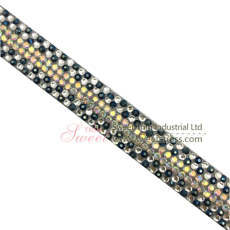 Hotfix Rhinestone Chain Trimming Strass Glass Crystal Mesh Banding Trim For Clothes Decoration
