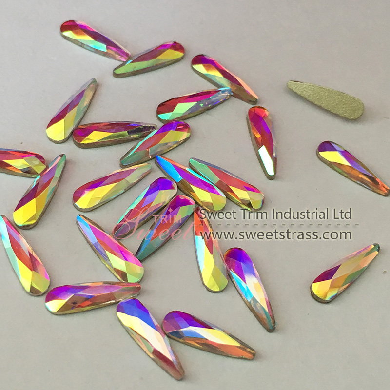 AB Shaped Nail Art Glass Stones